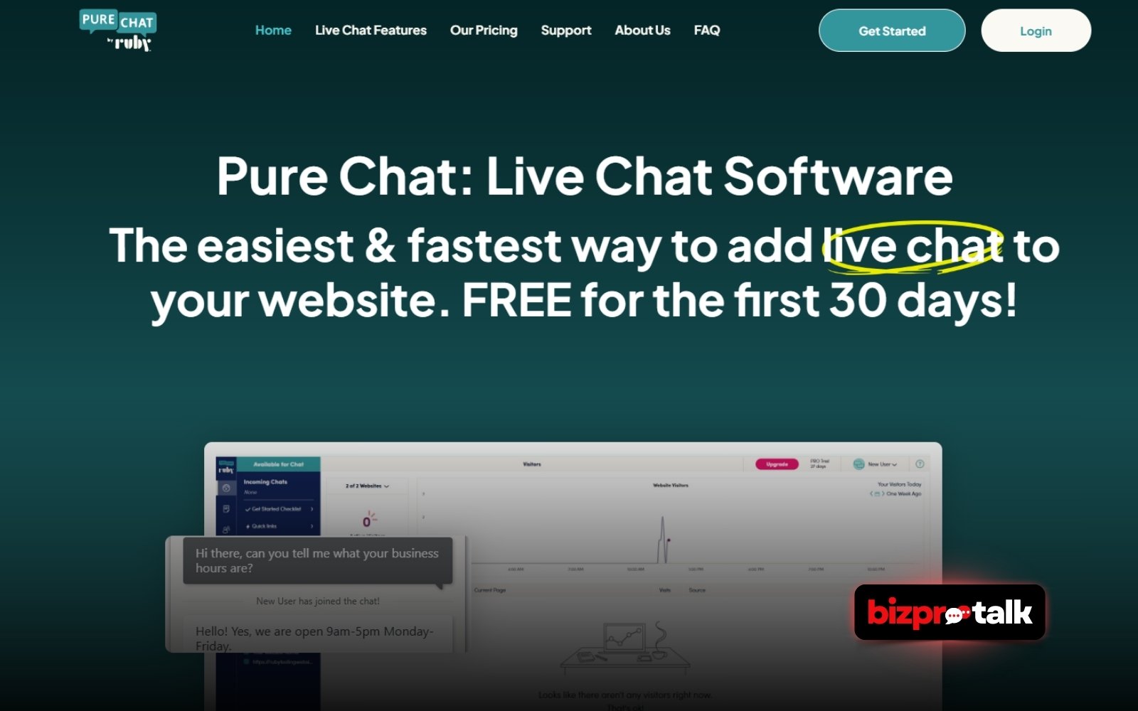 7 Best Live Chat Software for Your Start-Up 5 BizProTalk - 7 Best Live Chat Software for Your Startup - Pure Chat