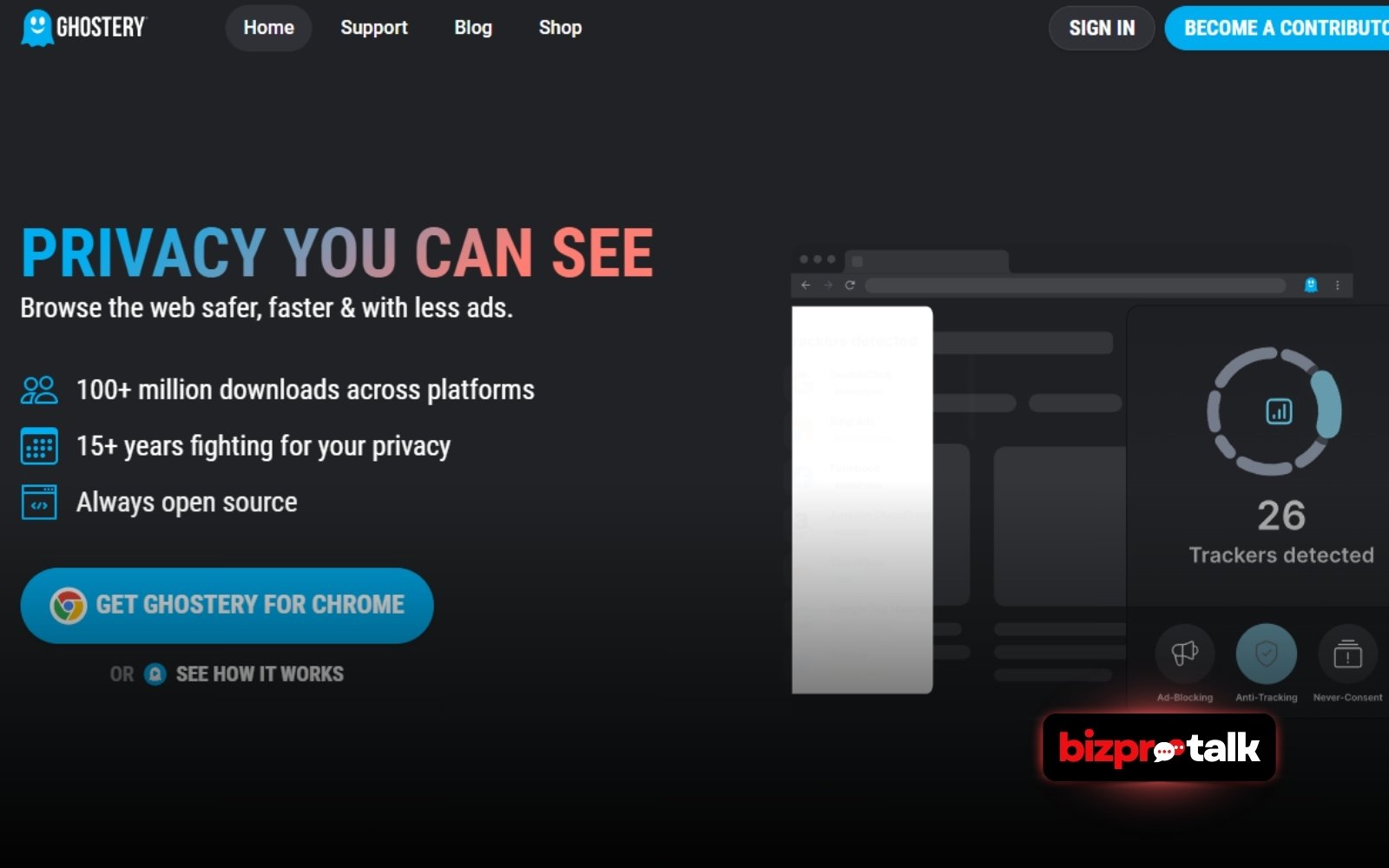 BizProTalk - GHOSTERY - Privacy Ad Blocker - Google Chrome Extension