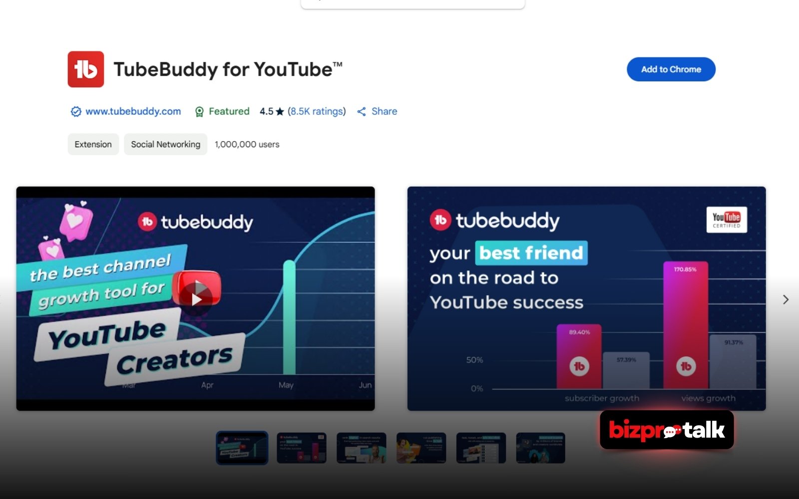 BizProTalk - TubeBUddy - Google Chrome Extension