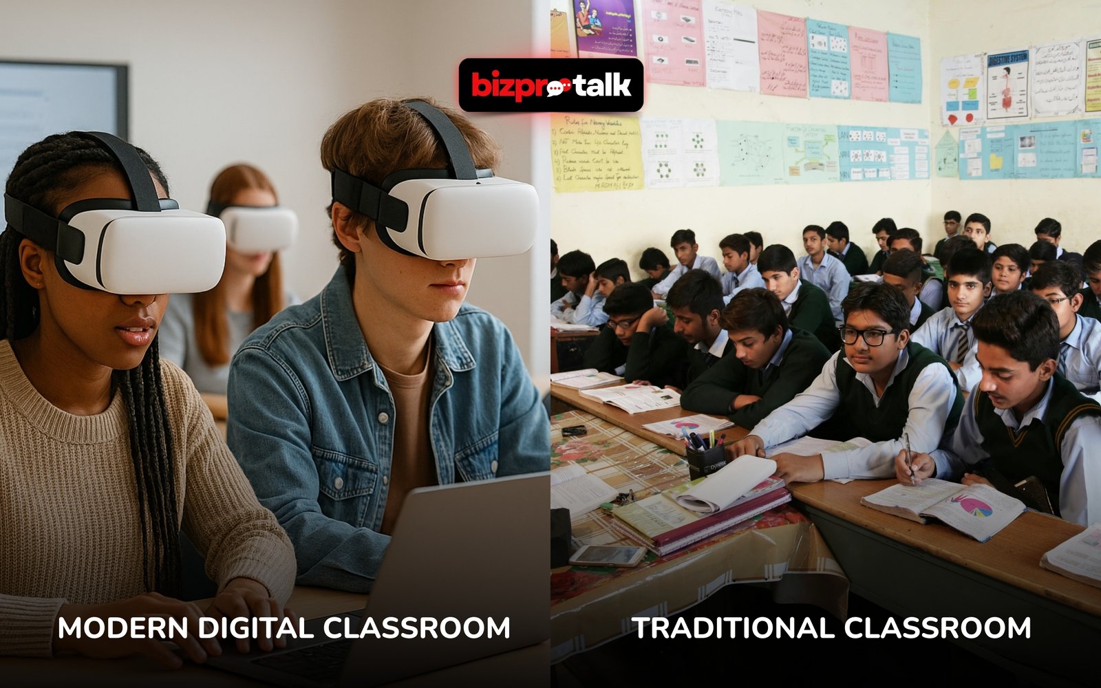 BizProTalk - Traditional Classroom vs Modern Digital Classroom